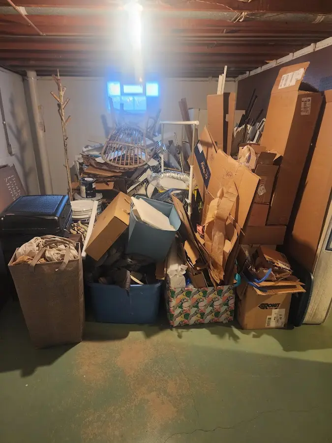 Roll-off dumpster container at job site for 6 Yard Dumpster Rental in Lower Macungie